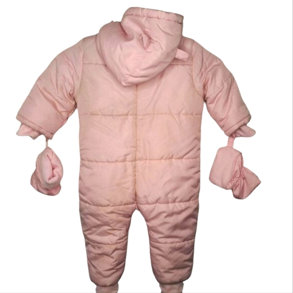 The Children's Place Pink One Piece Snowsuit Bunting Size 12-18 Months - Picture 2 of 6
